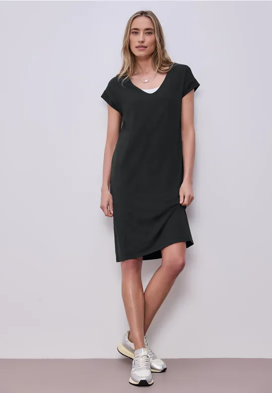 Knielanges Kleid aus Jersey pine grove green