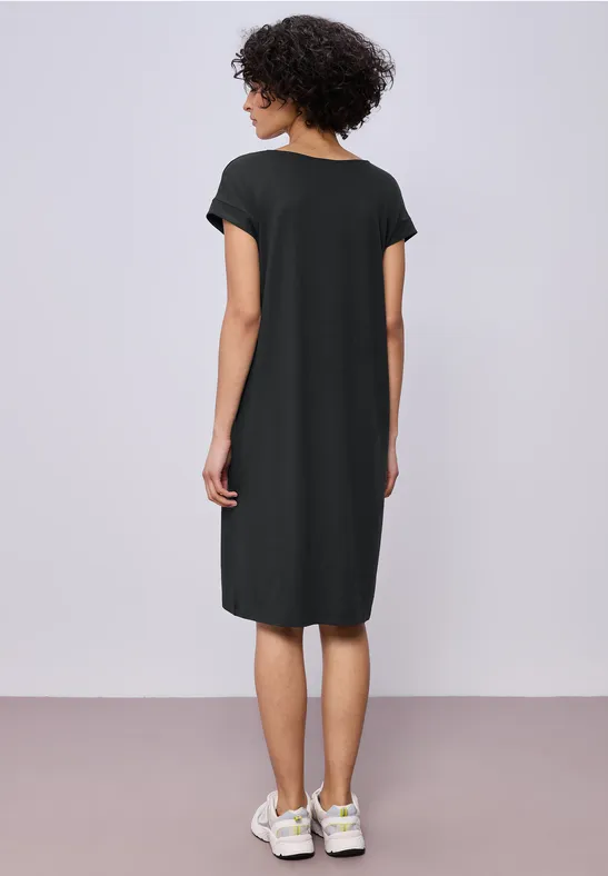 Knielanges Kleid aus Jersey pine grove green