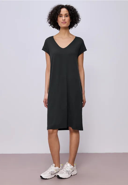 Knielanges Kleid aus Jersey pine grove green
