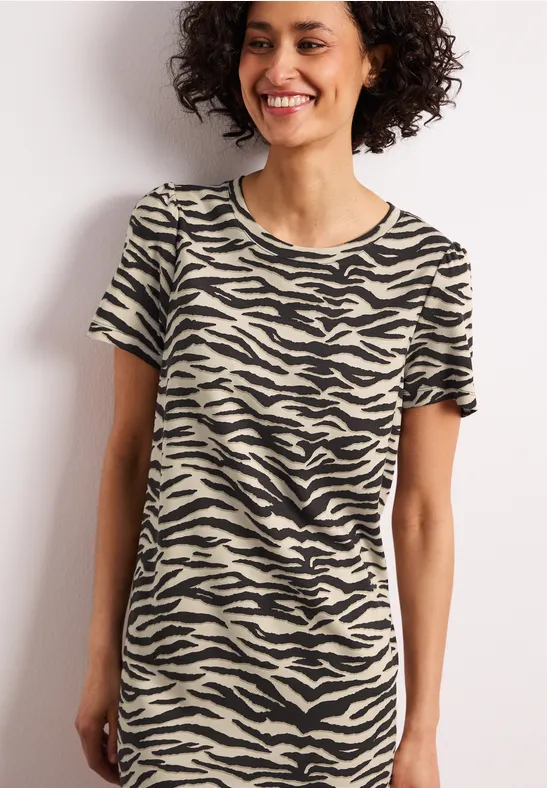 Robe longueur genou avec manches bouffantes espresso brown