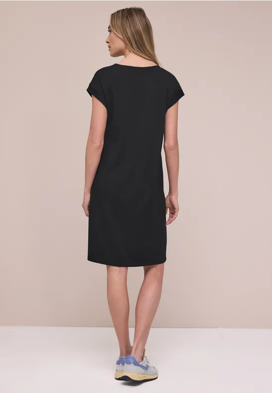 Knielanges Kleid aus Jersey Black