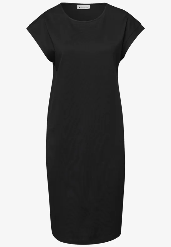 Knielanges Kleid aus Jersey Black