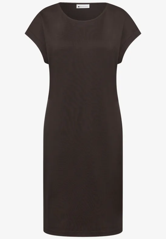 Knielanges Kleid aus Jersey espresso brown