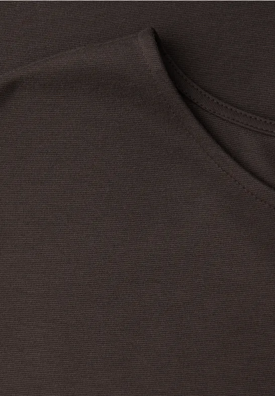 Knielanges Kleid aus Jersey espresso brown