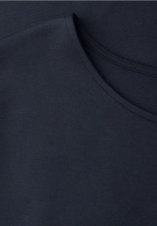 Knielange jersey jurk shadowed navy