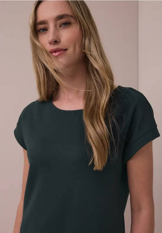 Robe en jersey mi-longue deep bound green