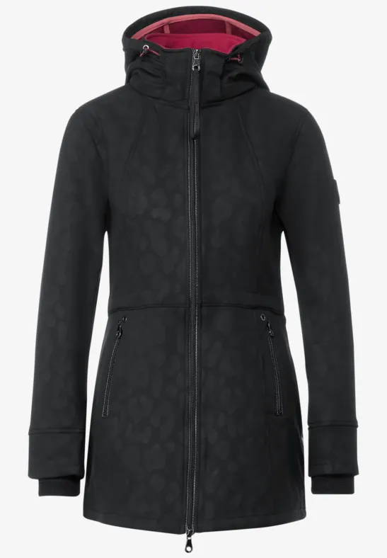 Softshelljacke mit Leomuster Black