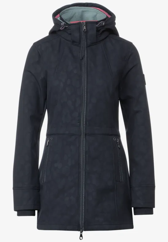 Softshelljacke mit Leomuster gravity blue