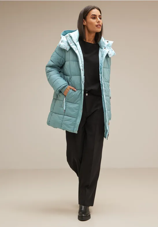 Wintermantel mit Kapuze polar mint