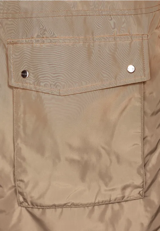 Glänzende Longjacke rocky brown