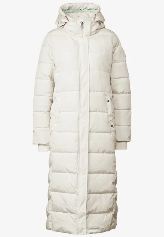 Langer Stepp Wintermantel snow cream