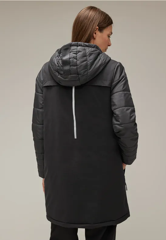Softshell Materialmix Parka Black