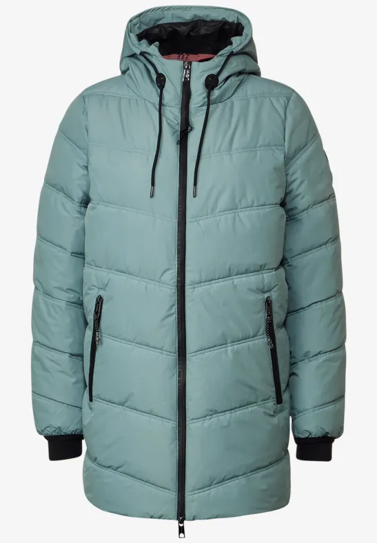 Kurzer Teflon Steppmantel polar mint