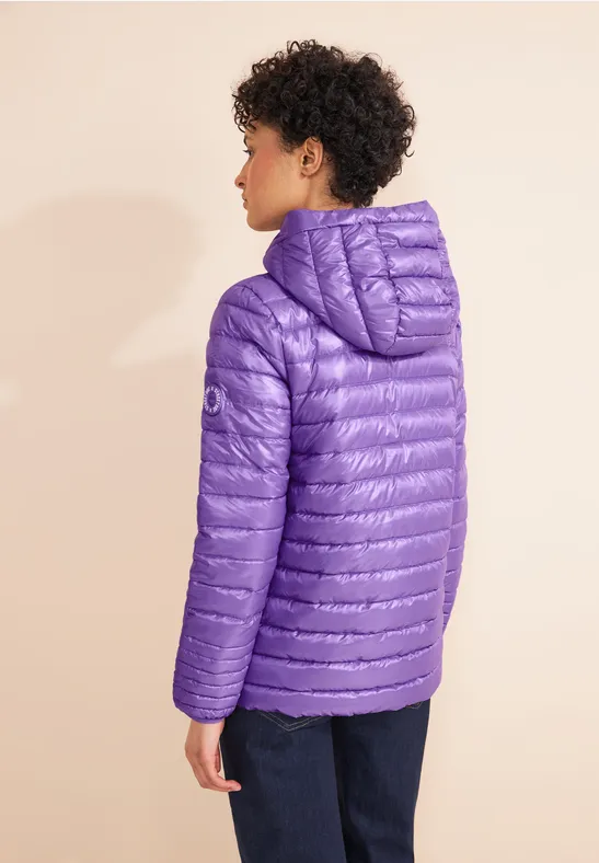 Veste matelassée courte shiny lilac