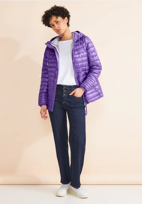 Kurze Steppjacke shiny lilac