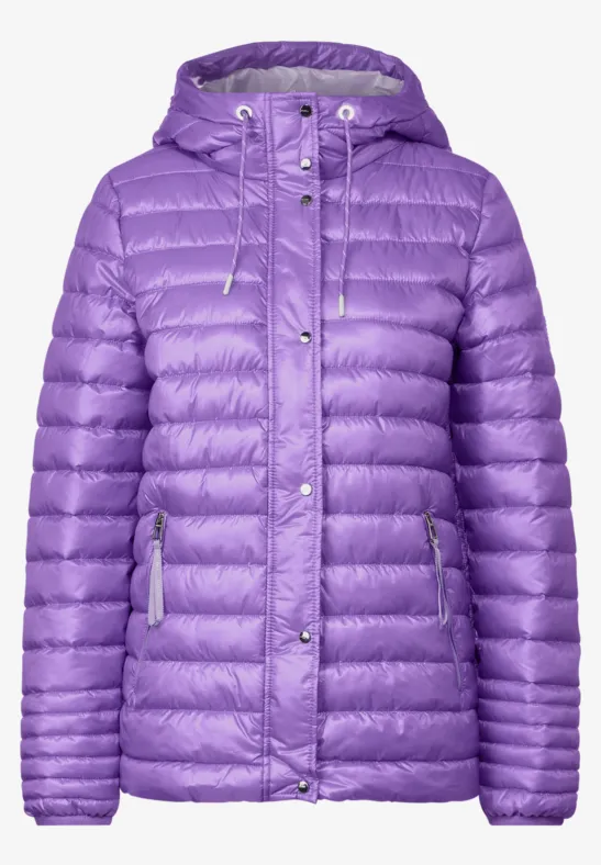 Kurze Steppjacke shiny lilac