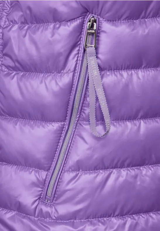 Kurze Steppjacke shiny lilac