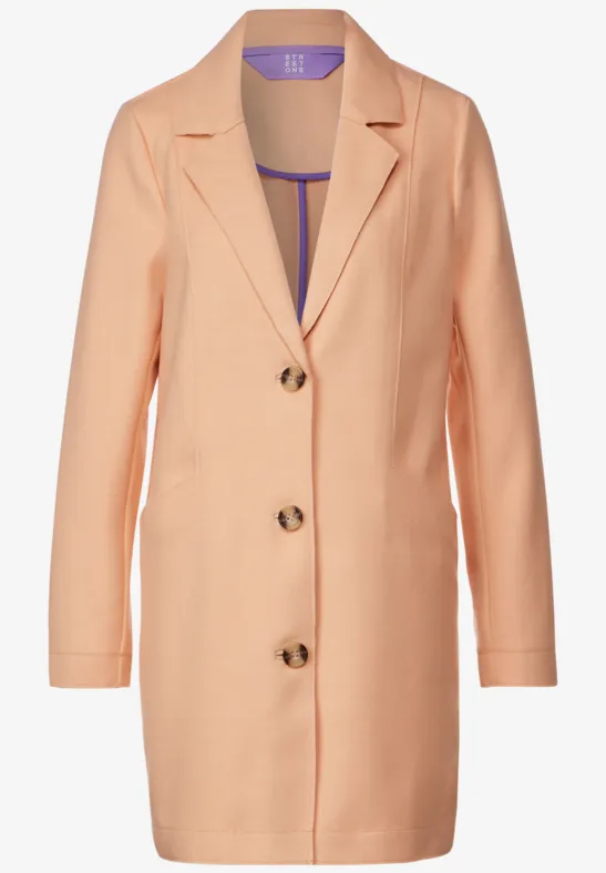 Manteau mi-saison cosy soft apricot