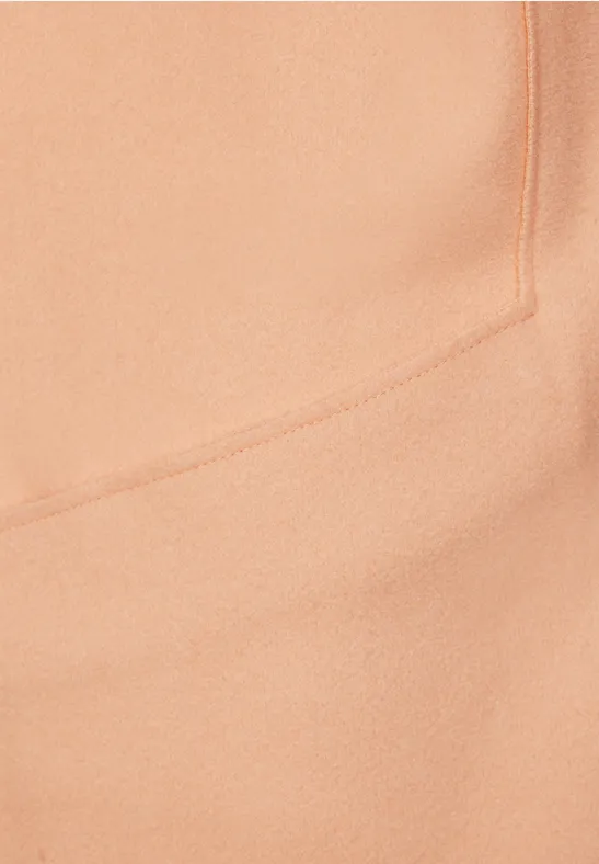 Manteau mi-saison cosy soft apricot