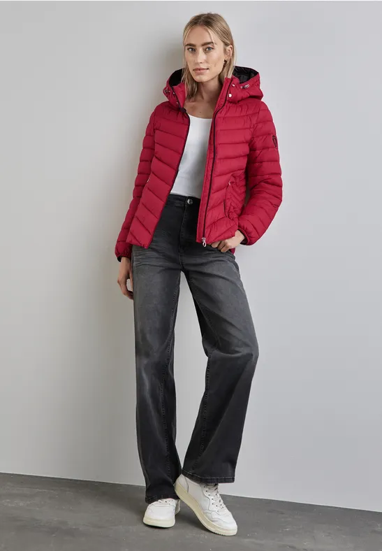 Veste courte matelassée carpet red
