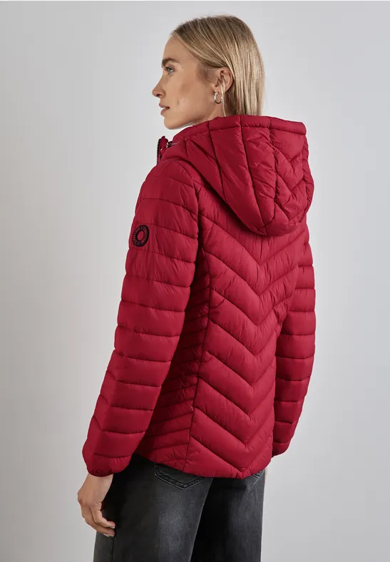 Veste courte matelassée carpet red