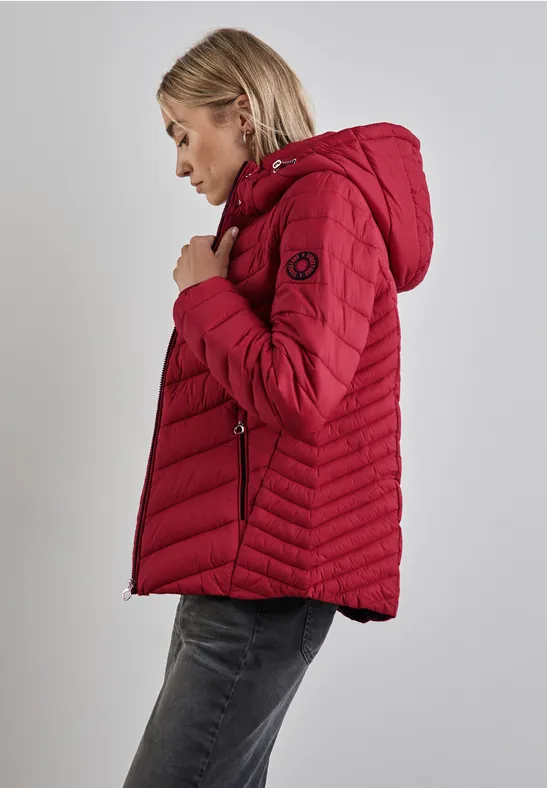 Veste courte matelassée carpet red