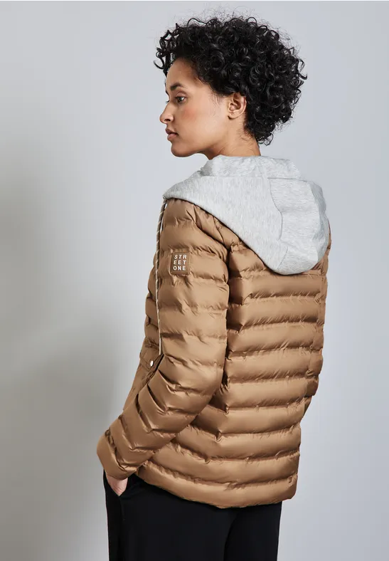Veste avec capuche amovible creamy brown