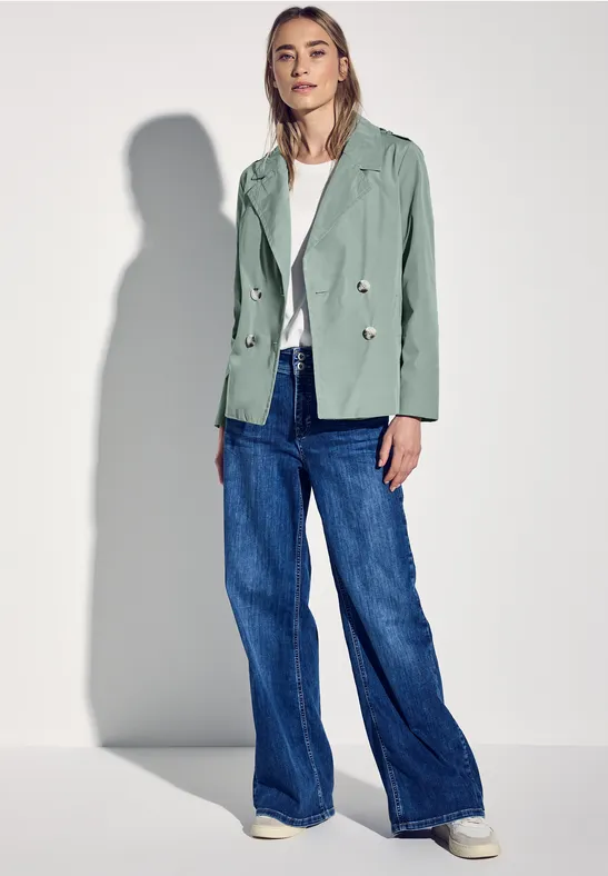 Trench-coat à double boutonnage mint green