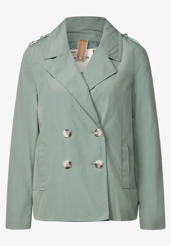Trench-coat à double boutonnage mint green