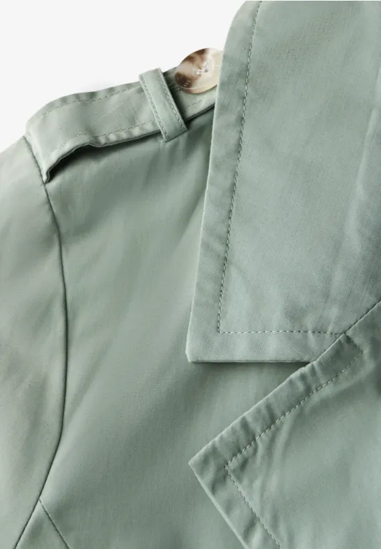 Trench-coat à double boutonnage mint green