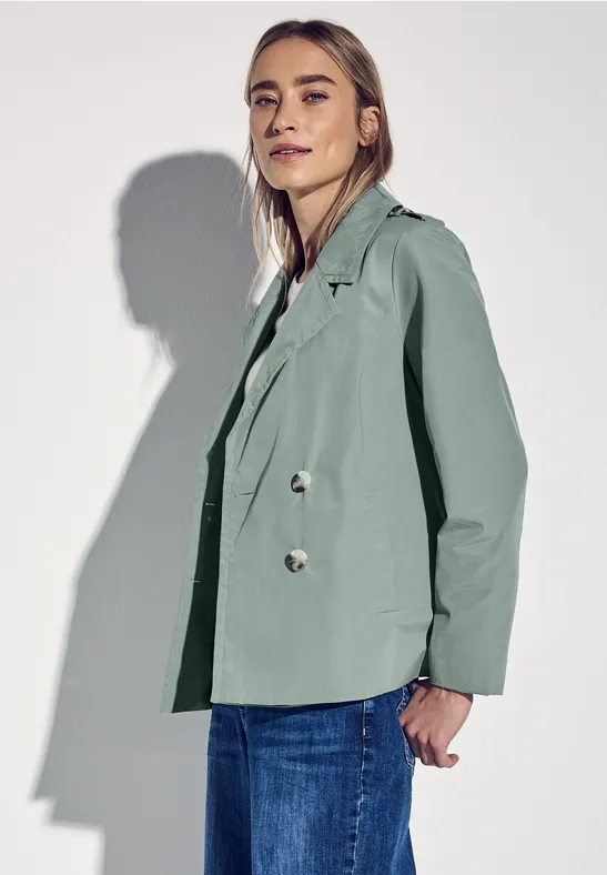 Trench-coat à double boutonnage mint green
