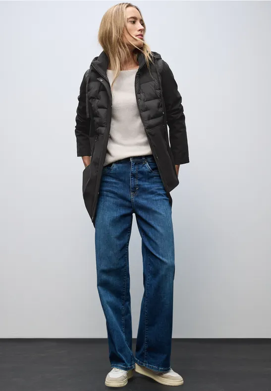 Softshell jas met details Black