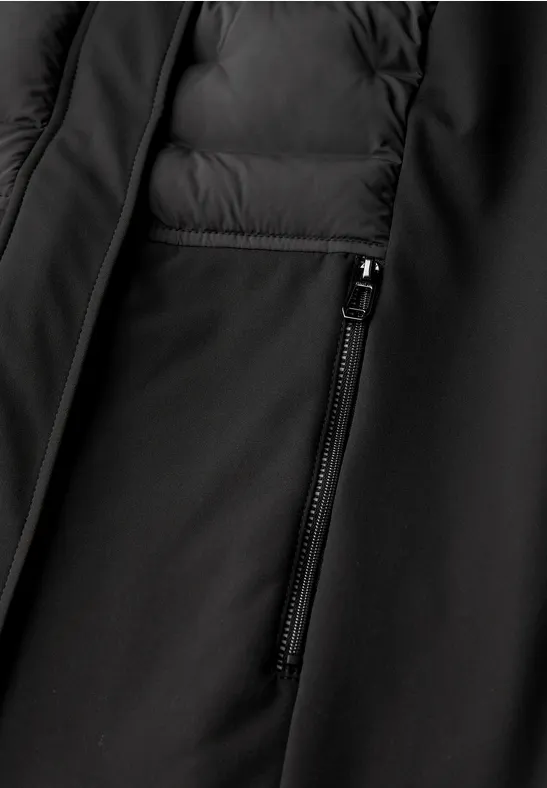 Softshell jas met details Black