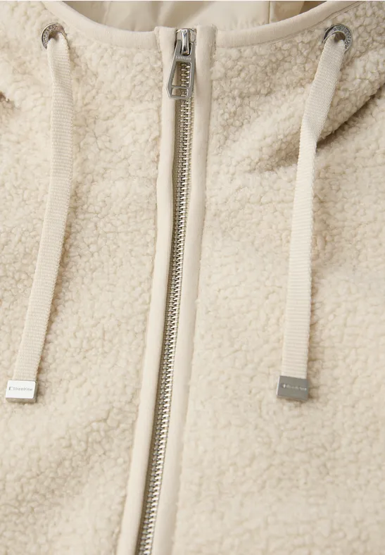 Gefütterte Teddy-Jacke pastel sand