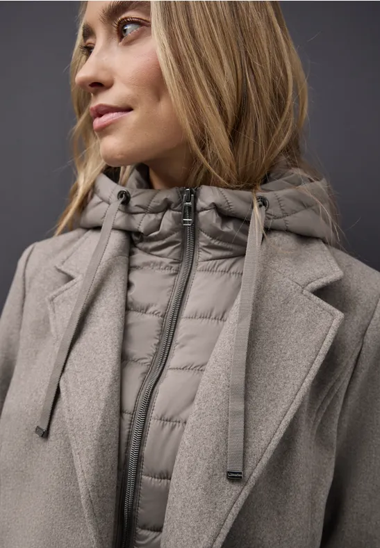 Reversmantel mit Inlay Sandy Mocca Mel.