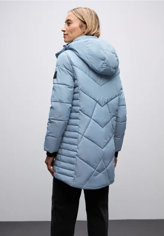 Veste matelassée de longueur midi sterling blue