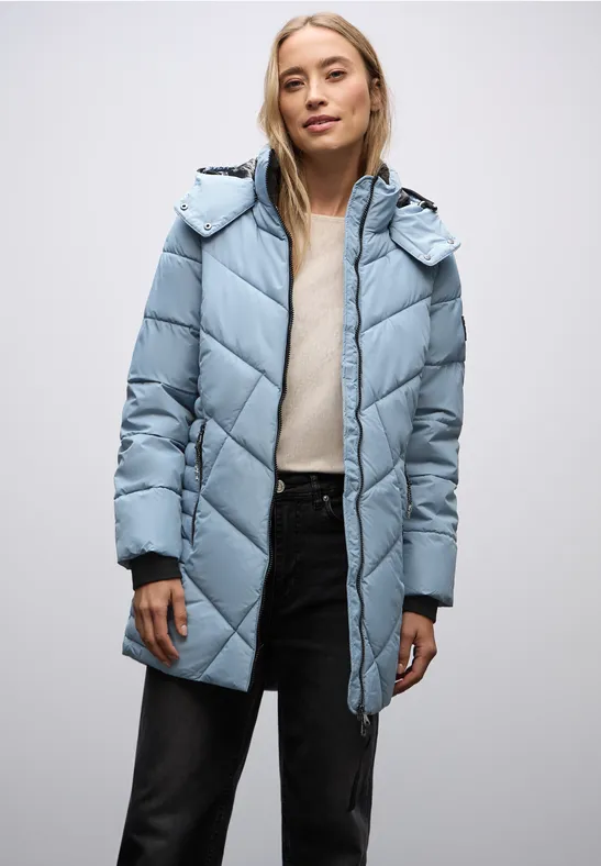 Veste matelassée de longueur midi sterling blue