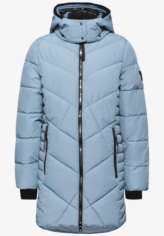 Veste matelassée de longueur midi sterling blue