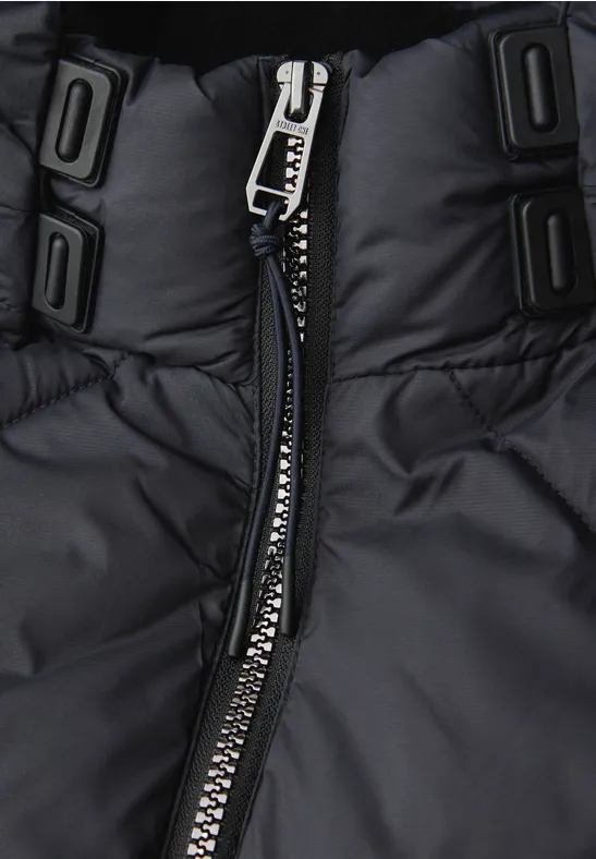 Veste longue matelassée Obsidian Blue