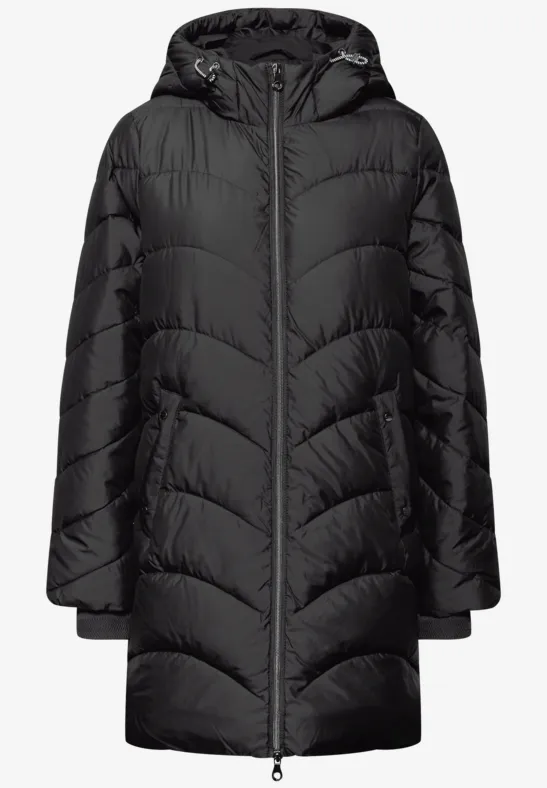 Midi Steppjacke Black