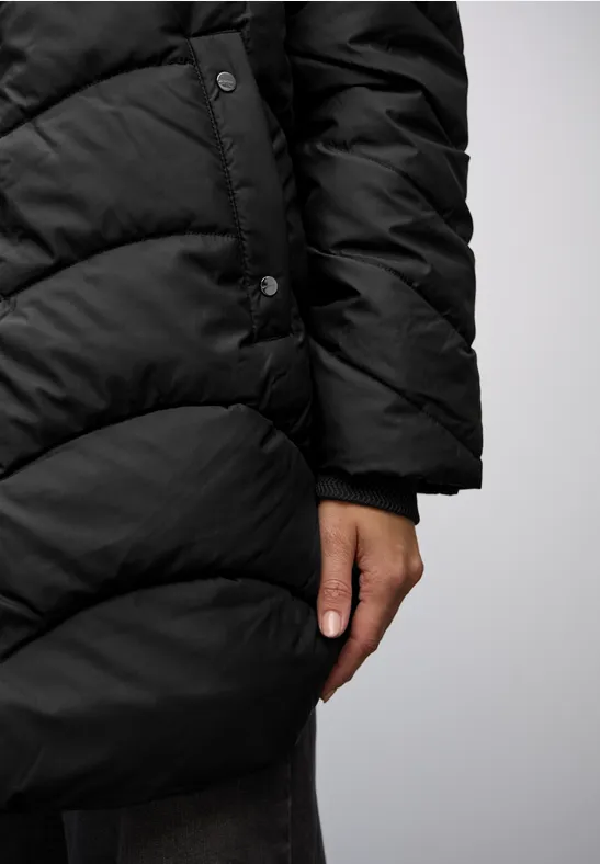 Midi Steppjacke Black