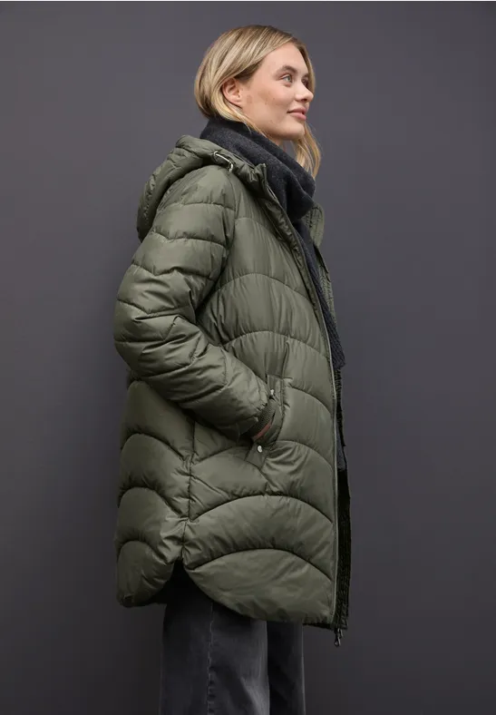 Veste matelassée midi cypress green