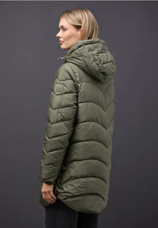 Veste matelassée midi cypress green