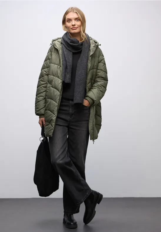 Veste matelassée midi cypress green