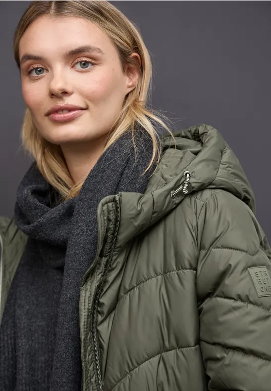 Veste matelassée midi cypress green