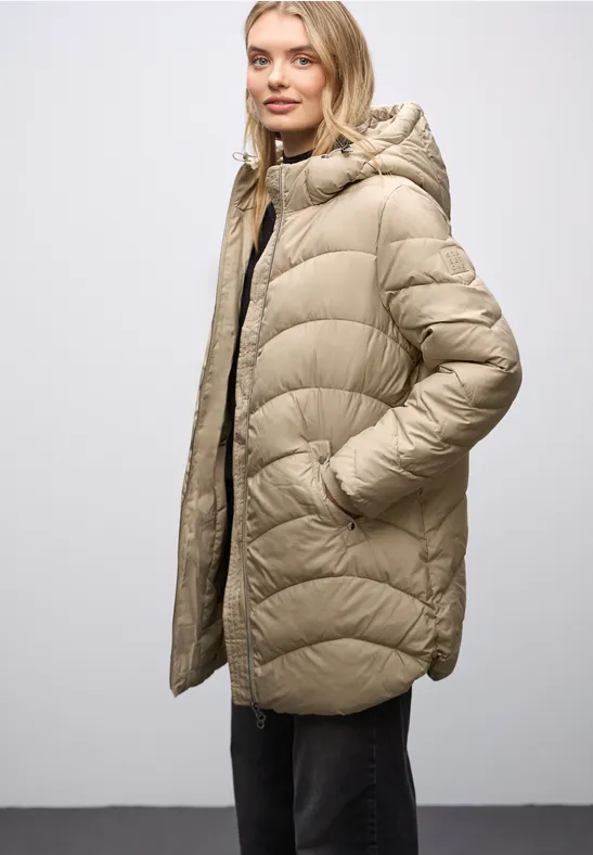 Veste matelassée midi Smooth Champagne