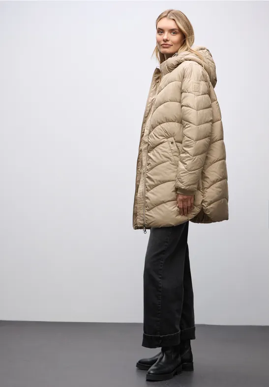 Veste matelassée midi Smooth Champagne