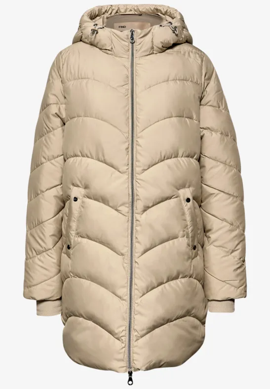 Veste matelassée midi Smooth Champagne