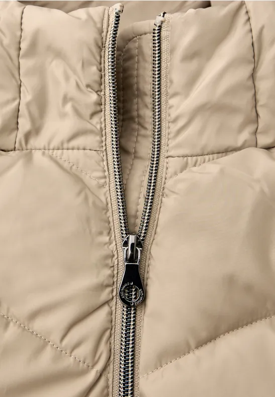 Veste matelassée midi Smooth Champagne