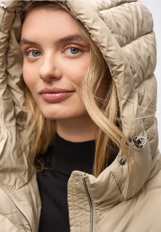 Veste matelassée midi Smooth Champagne